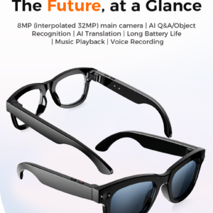 M01 AI Smart Audio Glasses – Live Translation, AI Voice Assistant & Anti-Blue Light Eyewear